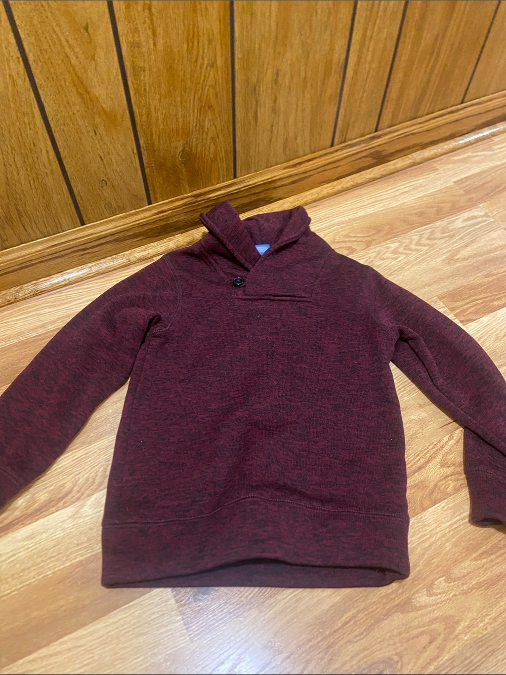 Arizona Jean Company Boys Maroon Shawl Collar Sweater